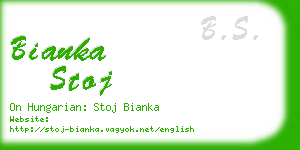 bianka stoj business card